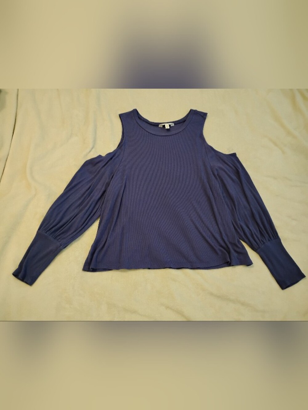 Terra & Sky NWOT Womens Size 0X Blouse Long Sleeve Cold Shoulder